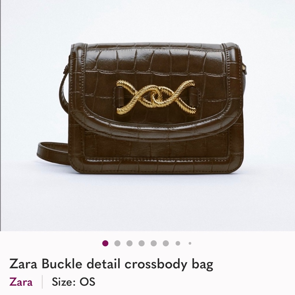 Zara black Crossbody Bag with Gold Accent